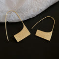 Geometric Textured Drop Earrings In Gold And Silver Tones view 6