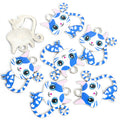 Printed Cat Charms in Gold and Silver Tones, Five Cat Designs view 9