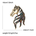 Crystal Horse Head Brooch In Four Distinct Color Finishes view 8