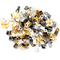 Fold-Over Cord End Crimp Clasps in Mixed Metal Finishes view 3
