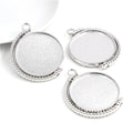 Rotating Round Round Pendant Bezel Blank for Cabochon Craft view 6