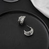 Silver Woven Hoops