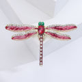 Slim Crystal Dragonfly Brooch in Four Bright Colors view 8