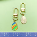Easter Egg Metal Keychains, Gold-Tone Swivel Clasps, 10 Styles view 10