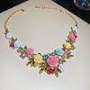 Multicolor Rose Necklace
