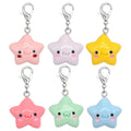 Six Color Kawaii Smiling Star Lobster Clasp Charm Set view 5