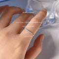 Gold Tone Clear Stone Heart And Single Row Open Adjustable Rings view 7
