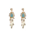 Pearl and Crystal Heart Stud Earrings Fashion Jewelry Accessories view 5