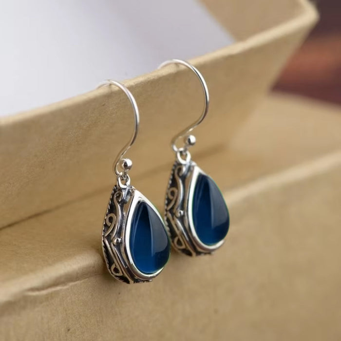 Opalescent Teardrop Earrings In Five Bright Color Options