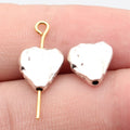 11x10x3.4mm 1.1g Antique Silver Zinc Alloy Hammered Heart Loose Metal Beads for Bracelet Making