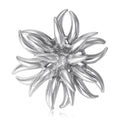 Metal Firework Starburst Brooch Gold Silver Pointed Petals view 1