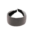 Wide Full Crystal Headband In Silver Gray Black Or Bright Silver view 5