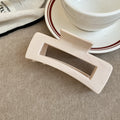 Square Hollow Soft Matte Hair Claw Clip Six Solid Colors view 9