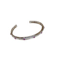 Four Mixed Pink Purple And Clear Crystal Bracelet Designs In Silver Tone view 5