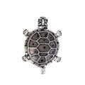 Black Gold Tone Sea Turtle Enamel Two Designs Metal Brooch Pin view 6