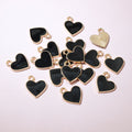 Small Enamel Heart Alloy Charms in Seven Color Options view 6