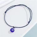 Round Blue Evil Eye Cord Bracelets in Seven Colors view 9