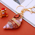 Jeweled Conch Shell Keychains With Color and Wrist Strap Options view 8