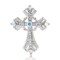 Ornate Cross Brooch An Ornate Silver-Tone Cross Set view 5