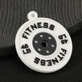 Fitness Weight Plate PVC Charm Pendant Barbell Design Ten Colors view 2
