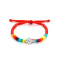 Ten Color Silver Fish Adjustable Woven Cord Bracelets view 5