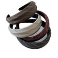 Herringbone Fabric Padded Headband Light Silver Grey view 5