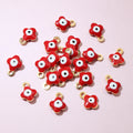 Colorful Enamel Flower Eye Charms in Nine Pictured Options view 12