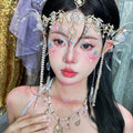 Six Rhinestone Fringe Headband Styles In Silver Gold And Blue view 11
