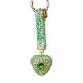 Layered Mermaid Crystal Heart Keychains with Strap and Plain Options view 5