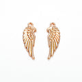 Detailed Feathered Wing Metal Charm in Four Finishes view 9