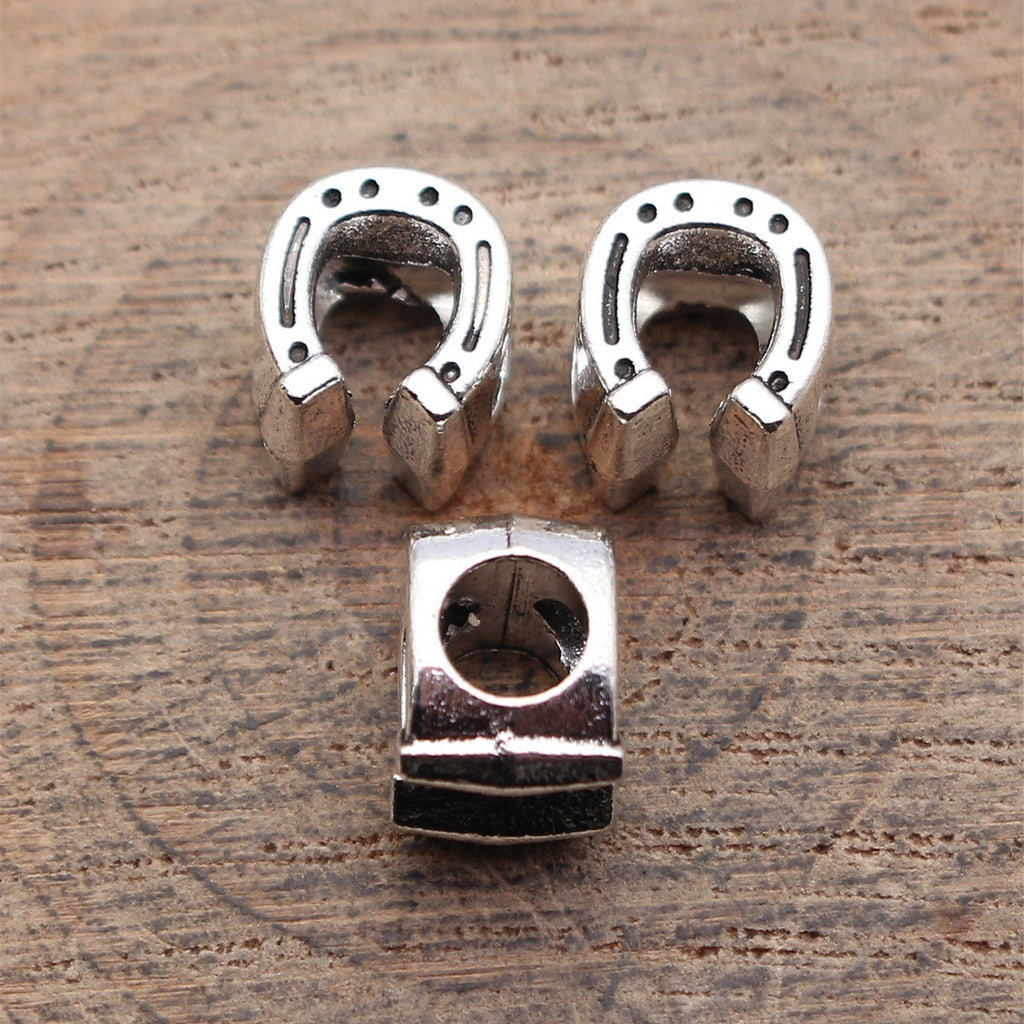 10x8.4x7.4mm 1.5g Multicolor Zinc Alloy Horseshoe Large Hole Beads for Bracelet Necklace Jewelry Making