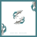 Silver Tone Aqua Double Dolphin Earrings In Stud And Clip Styles view 1