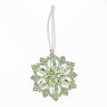Rhinestone Snowflake Christmas Ornament Metal Hanging Charm view 5