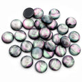 Black and White Shell Pattern Round Resin Cabochons view 6