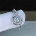Silver Music Note Clear CZ Pendant Necklace Fashion Metal view 2