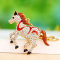 Jeweled Winged Horse Keychains with Braided and Bare Wrist Loops view 4
