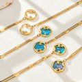 Round Star and Shell Inlay Pendant Necklace in Three Designs view 3