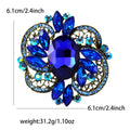 Round Floral Crystal Brooch with Faceted Stones for Jackets and Scarves view 8