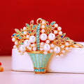 Crystal Bouquet Keychains in Pink and Blue Pictured Colors view 2