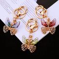 Crystal Wing Butterfly Keychains in Red Green Purple and Random Colors view 1