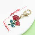 Rose, Sunflower and Flower Charm Keychains in 27 Pictured Variations for Bags and Keys view 4
