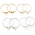 Large Wire Hoop Earring Findings in Four Finishes and Six Sizes view 1