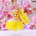 Jeweled Ballgown Princess Doll Keychains in Eight Dress Colorways view 8