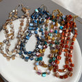 Double Strand Shell Chip Necklace Four Color Options view 3