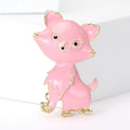 Enamel Kitten Brooch In 3 Color Variants For Jackets and Scarves view 2