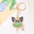 Rhinestone Fairy Ballerina Keychain Angel Girl Bag Charm view 4