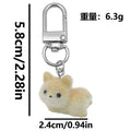 Fourteen Flocked Resin Dog Rabbit and Animal Keychain Designs view 3