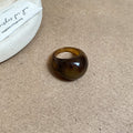 Chunky Resin Dome Cocktail Rings Marbled 6 Colors Mix view 6