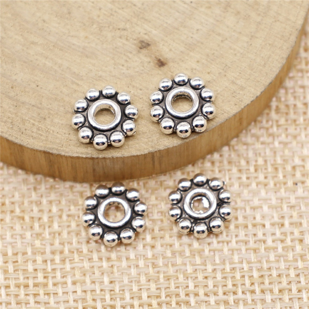 10x10x2mm 0.7g Multicolor Zinc Alloy Spacer Beads with Small Hole for DIY Bracelet Jewelry Making