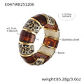 Leopard Pattern Resin Stretch Bracelet in Three Colorways view 7